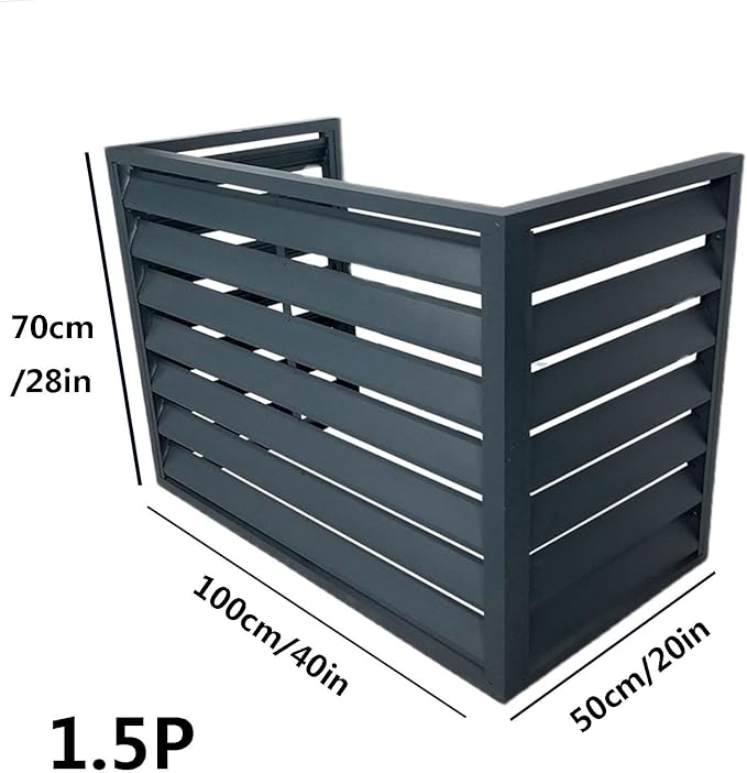 Multifunctional Aluminum Shutter Privacy Fence, Mini Split Cover - Image 2
