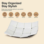 PU Leather Valet Tray for Men Women Key Holder Bowl for Entryway Table Bedside