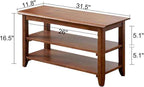 XKZG Storage Bench Wooden Shoe Rack Bench Rustic Solid Wood Entryway Bench