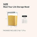 Food Storage Containers with Lids, 2.9Qt 2Pcs Airtight Pop Food Storage - Image 5