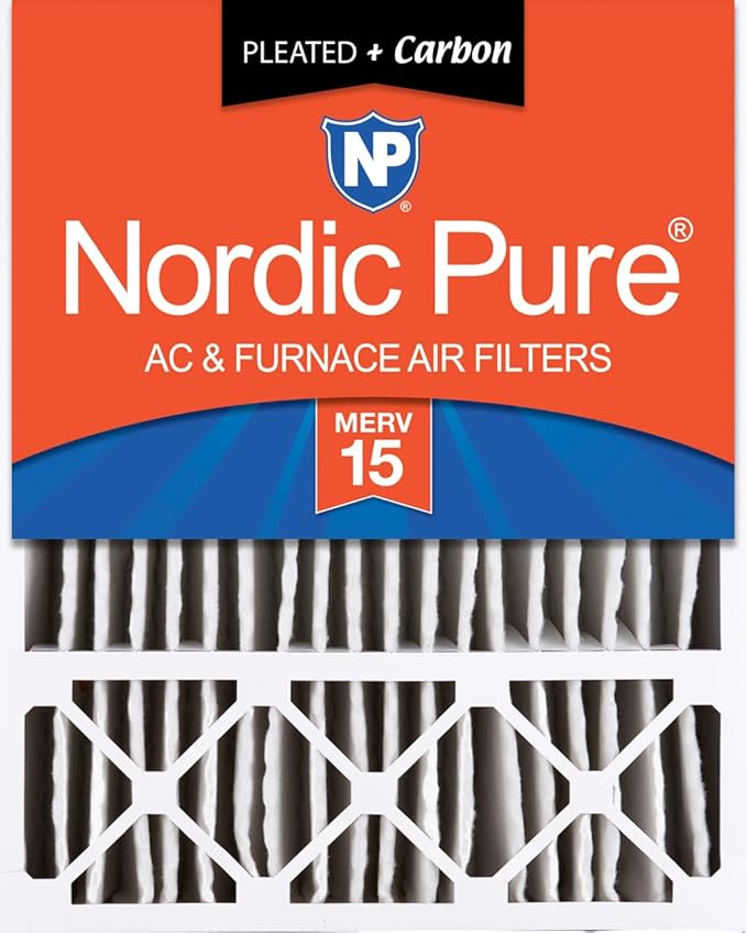 Nordic Pure 20x25x5 Lennox X6673 X6675 Replacement AC Filter MERV 15 + Carbon 1 by NordicPure
