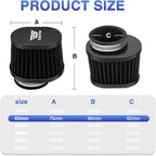 2PCS Motorcycle Air Filter Universal 42MM Replacement Engine Filter Dirt Bike - Image 2
