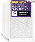 Filtrete 17.5x23.5x1 AC Furnace Air Filter, MERV 12, MPR 1500, CERTIFIED asthma by Filtrete