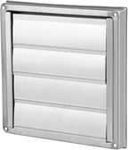 Extractor Fan Outlet, 100mm Stainless Steel Wall Air Vent Outdoor Filter Square - Image 3