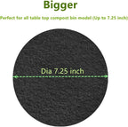 Kitchen Compost Bin Charcoal Filter 7.25 Inch Diameter Extra Thicker & - Image 2