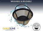 GoldTone Reusable 8-12 Cup Basket Filter fits Black & Decker Coffee Machines - Image 3