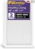 Filtrete 16x25x1 AC Furnace Air Filter, MERV 12, MPR 1500, CERTIFIED asthma & by Filtrete