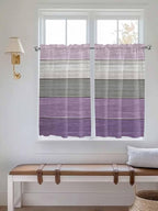 Country Wood Board Gray Purple Window Valance Curtains, Farmhouse Gradient - Image 3