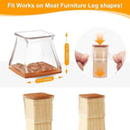 CHUNZEXI 36 Pack Square Chair Leg Floor Protectors