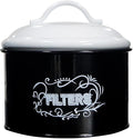 SOTECH Coffee Filter Holder Storage Metal Box Black Container Organizer Round by SOTECHLLC