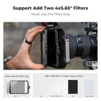 K&F CONCEPT Mini Matte Box +ND4+ND32 Filters Kit, DSLR Matte Box - Image 3