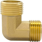 Hooshing 2PCS Brass Pipe Fitting 90 Degree Elbow 3/4 Inch NPT Male x 3/4 Inch - Image 4