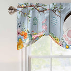 Easter Tie Up Valance Curtains for Windows, Kitchen Curtains Window Shades - Image 4
