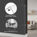 4 PCS Wall Corner Protectors, 42cm Length Self-Adhesive Plastic Baby Corner