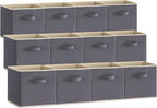 Lifewit 13 Inch Cube Storage Bins, 12 Packs Storage Cubes Foldable Decorative