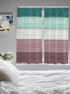 Retro Farm Woodcuts Texture Window Valance Curtains, 2 Panel - Image 5