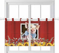 Pig Sunflowers Kitchen Curtains 24 Inch Length, Small Window Curtains Tab Top by Unknown