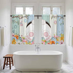 Easter Kitchen Tier Curtains 45 Inch Long 2 Panel Set, Rod Pocket Short Window - Image 5
