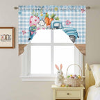 Swag Valance Curtains, Easter Truck - Image 8