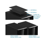 140mm Fan Filter, HFEIX Computer Case Dustproof Magnetic Frame Mesh Black 2Pack - Image 5