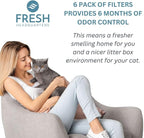 6-Pack Activated Carbon Cat Litter Box Filter Replacement - Image 8