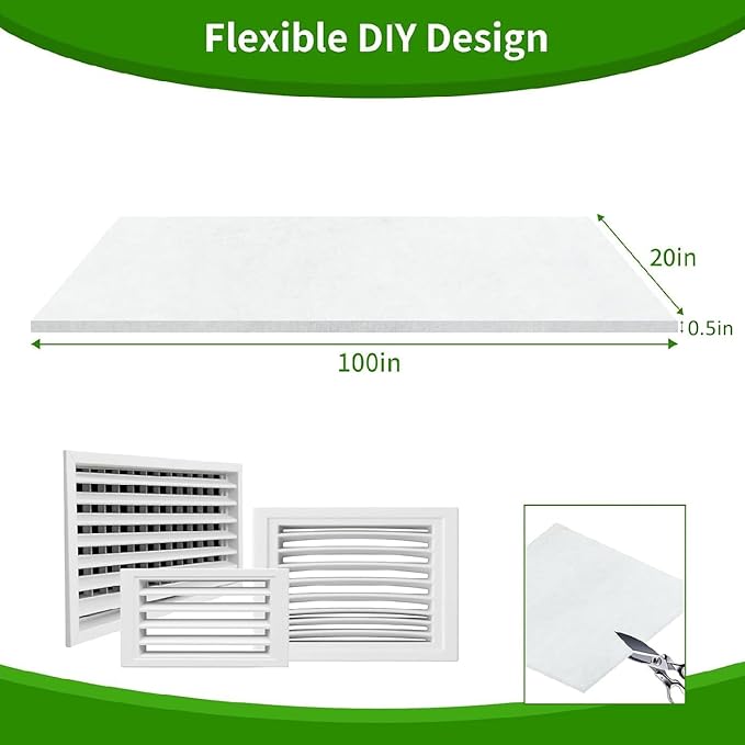 Air Vent Filters 20x100 Inch, Electrostatic Filter Media, Cut-to-Size Air - Image 5