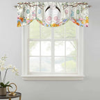 Easter Tie Up Valance Curtains for Windows, Kitchen Curtains Window Shades - Image 2