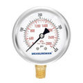 MEASUREMAN 2-1/2" Dial Size, Glycerin Filled Pressure Gauge, 0-400psi/2800kpa by MEASUREMAN