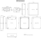 VEVOR NEMA Steel Enclosure, IP66 Waterproof & Dustproof, Outdoor/Indoor - Image 10