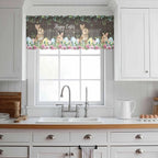 Easter Sheer Valances for Windows 54"x18", Light Filtering Kitchen Curtains - Image 3