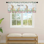 Easter Sheer Valances for Windows 60"x18", Light Filtering Kitchen Curtains - Image 4