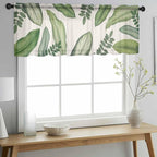 Summer Palm Leaf Sheer Valance Curtains - Image 3