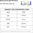 Water purifier adapter, 1/4 "FPT x 1/4" pipe quick connector, outer diameter - Image 3
