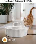 Ceramic Cat Water Fountain, Waatoos 2.1L/71oz Cupcake Pet Water Fountain - Image 3