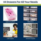 Akro-Mils 44-Drawer Plastic Drawer Storage Cabinet