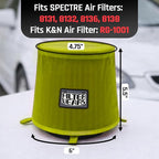 FILTERWEARS Pre-Filter F102Y For SPECTRE 8131 8132 8136 8138 K&N RG-1001 - Image 3