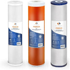 Aquaboon 5 Micron 20 x 4.5 Anti-Scale, CTO Filter Replacements Set NSF by Aquaboon