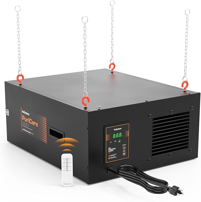 Purisystems 3-Speed Remote Air Filtration System, PuriCare 1100 Hanging Air by PURISYSTEMS