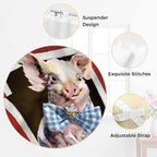 Pig Sunflowers Kitchen Curtains 45 Inch Length, Short Cafe Window Curtains Tab - Image 6