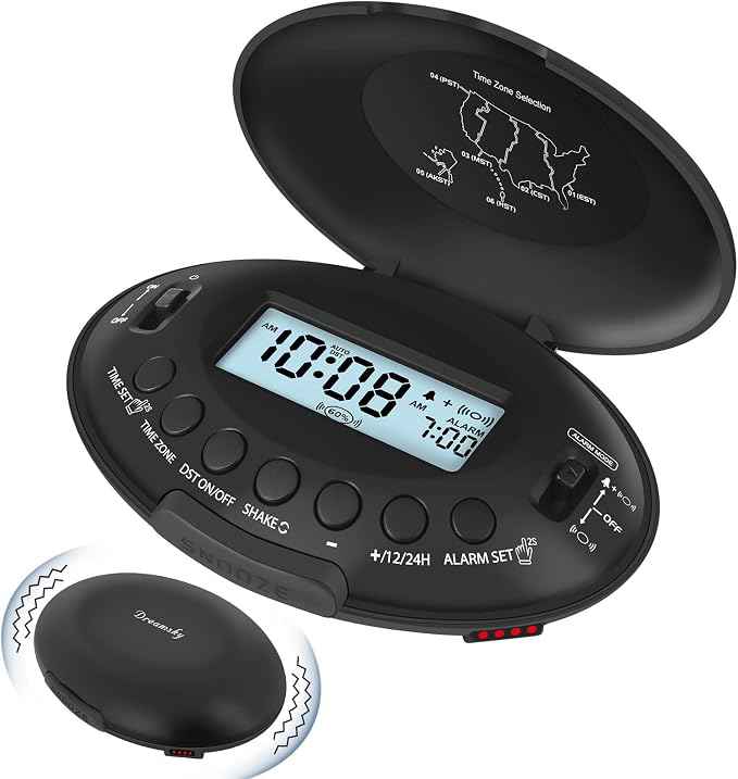 DreamSky Vibrating Alarm Clock for Heavy Sleepers
