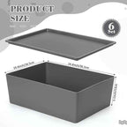 Menkxi 6 Pcs Plastic Storage Bins