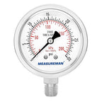 MEASUREMAN Fully Stainless Steel Hydraulic Glycerin Filled Pressure Gauge by MEASUREMAN