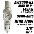 3/8" NPT Air Filter Pressure Regulator Combo Water Separator - Image 2