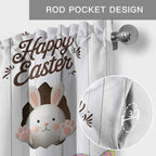 Grey Easter Curtain Valances for Windows, Kitchen Valance Window Treatment - Image 5