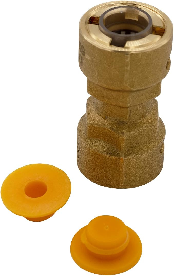 Supplying Demand SB1 3/8 Inch Quick Connect HVAC Brass Coupler Fitting - Image 5