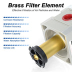 1/4" NPT Air Compressor Filter & Pressure Regulator Combo AW2000-02D
