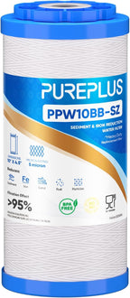 PUREPLUS 10"×4.5" String Wound Sediment Filter Compound by PUREPLUS