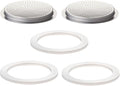 2Pcs Filter with 3Pcs Silicone Gasket Seals by Theperfectcombinationofcoffeehomeandhealthylivingmakingeverydayadayofrituals