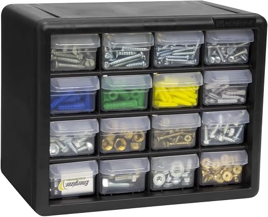 Akro-Mils 16-Drawer Plastic Storage Cabinet | 10-1/2 x 6-1/2 x 8-1/2 Inch | - Image 12