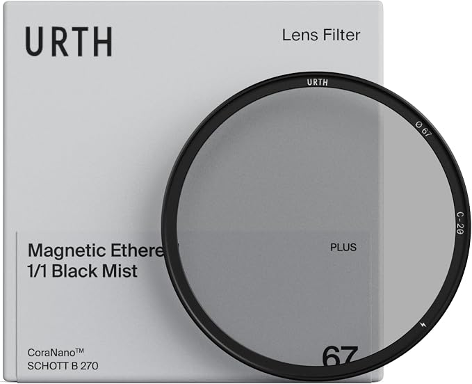 Urth 77mm Magnetic Ethereal Black Mist ¹⁄₁ Diffusion Lens Filter — Cinematic by Urth